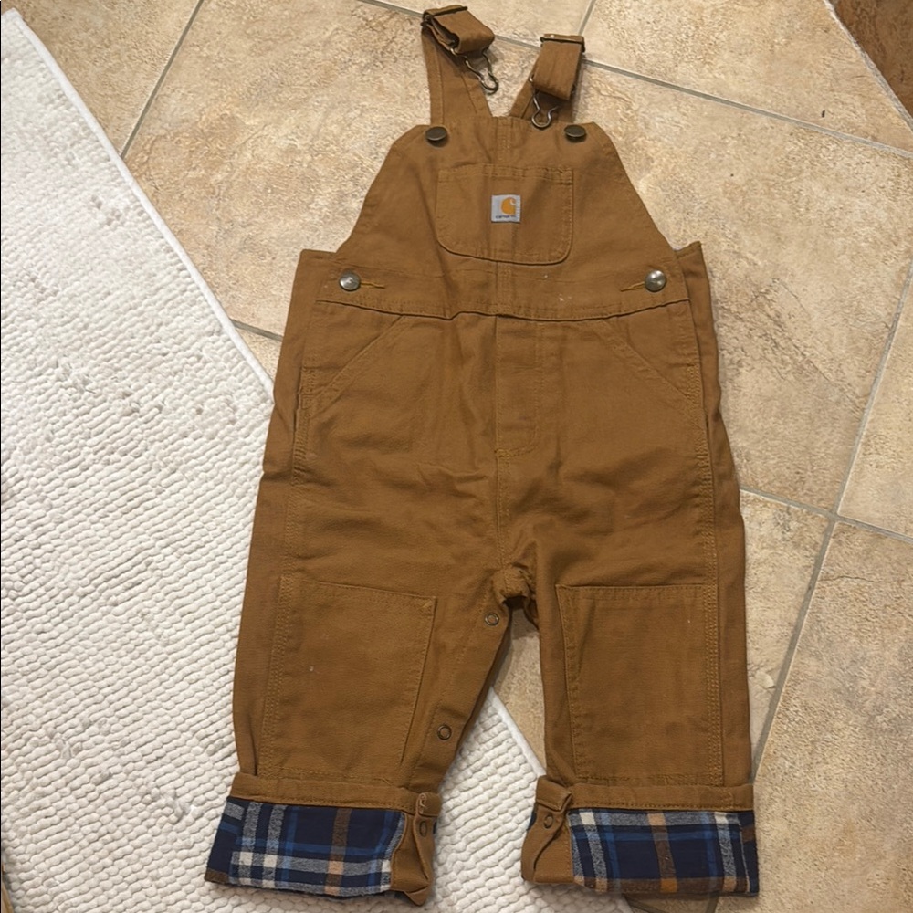 Carhartt Brown Overalls Heavy-Duty Duck Canvas